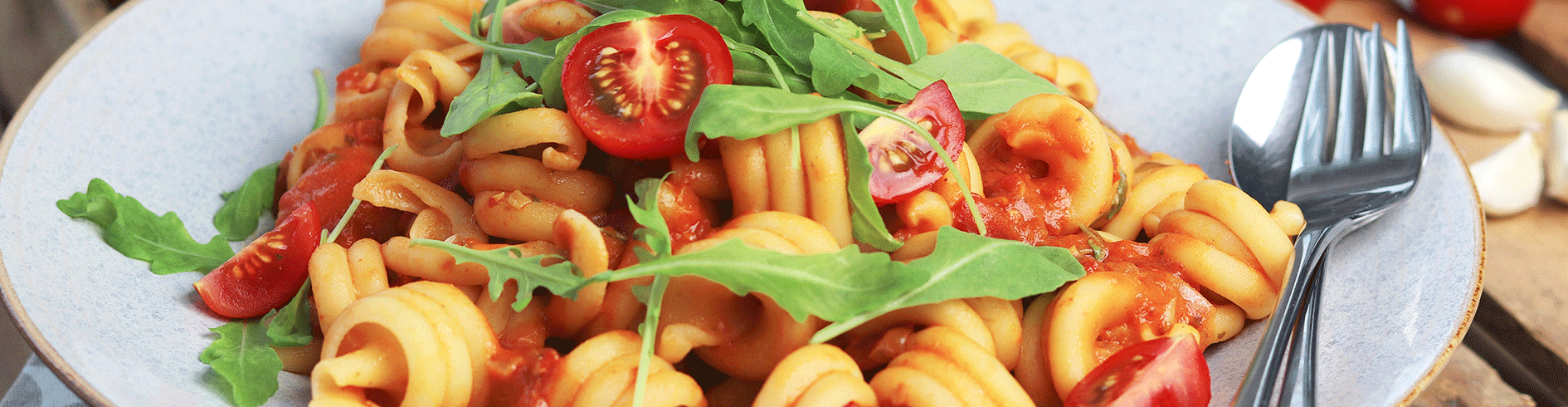 Tomaten-Rucola-Pasta - granoVita